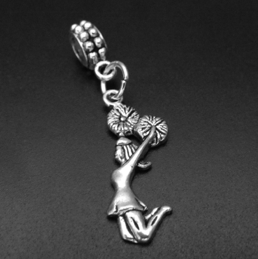 Cheerleader charms bracelet charms beads  fits pandora European charms